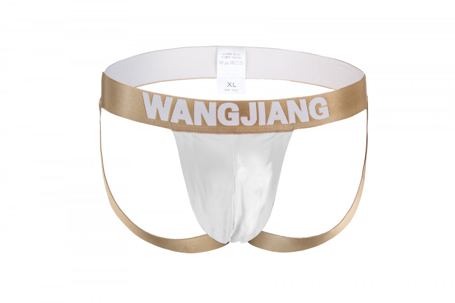 #5008SD White Wangjiang brand Gay Men's sexy underwear U bag pouch double thongs g-string t-strings