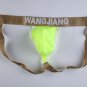 Green Wangjiang Gay Men's sexy underwear pouch double thongs g-string t-strings #5008SD