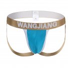 Blue 3pcs Wangjiang Gay Men's sexy underwear pouch double thongs g-string t-strings #5008SD