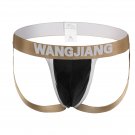 #5008SD Black 3pcs Wangjiang Gay Men's sexy underwear U bag pouch double thongs g-string t-strings
