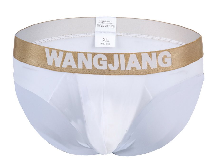 #5008SJ White Wangjiang brand men's underwear ice silky U bag pouch underpants briefs panties cuecas