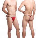 #11006 Red Uzhot one size 3pcs sexy men underwear mesh transparent U bag thongs t-strings g-strings