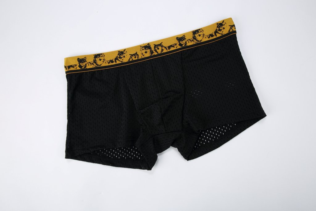 #3016PJ Black Men's sexy underwear Wangjiang mesh perforated boxer briefs underpants
