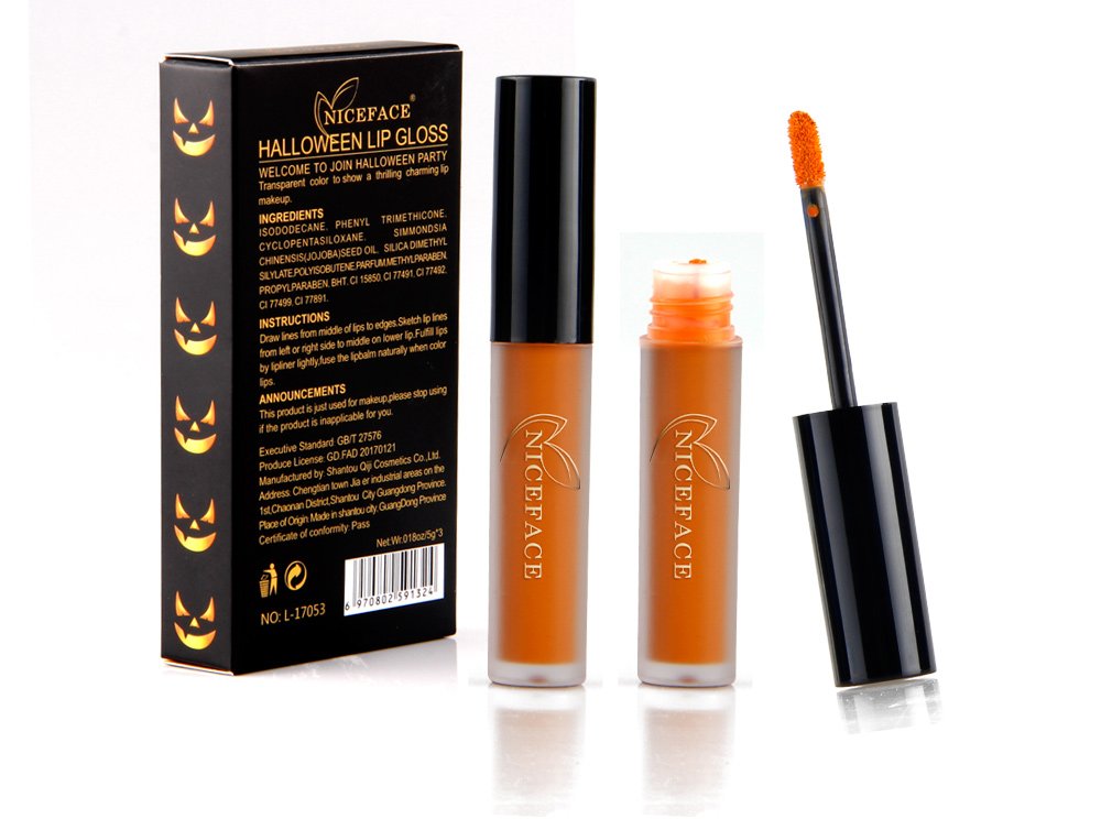 #L17053 Halloween funny long lasting matte liquid lipstick 3 sets(3pcs/set)