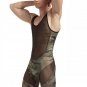 Men's sexy underwear camouflage wrestling singlet mesh stitching bodysuit one-piece siamese #M436
