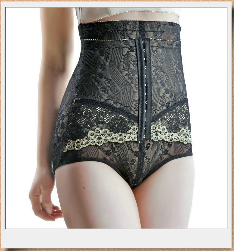 Black Women's sexy underwea extra high rise shaper briefs shapewear control panties