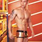 Gold Men's sexy underwear Superbody PU faux leather drawstring boxer briefs #G180101