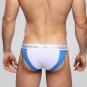 Blue 2pcs High legs mesh holes pouch briefs sexy men's sports underwear #BD105