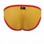 Yellow 3pcs Men's sexy underwear mesh perfortated briefs #1001SJ