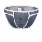 Gray 3pcs Men's sexy underwear mesh perfortated briefs #1001SJ