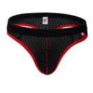Black 3pcs Sexy men's underwear mesh holes thong t-string #4003DK