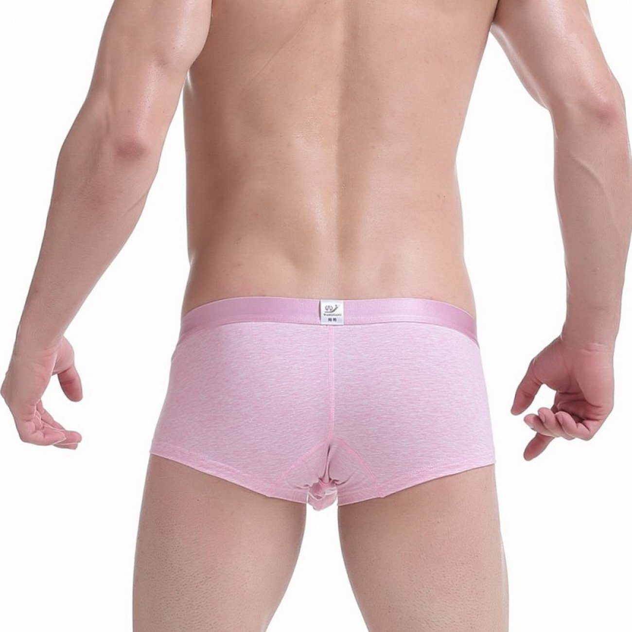 Pink Men's Cotton underwear sexy Physiological Boxer briefs 1026B