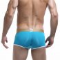 Blue 3pcs Men's sexy underwear ice silky pouch boxer briefs #5008PJ