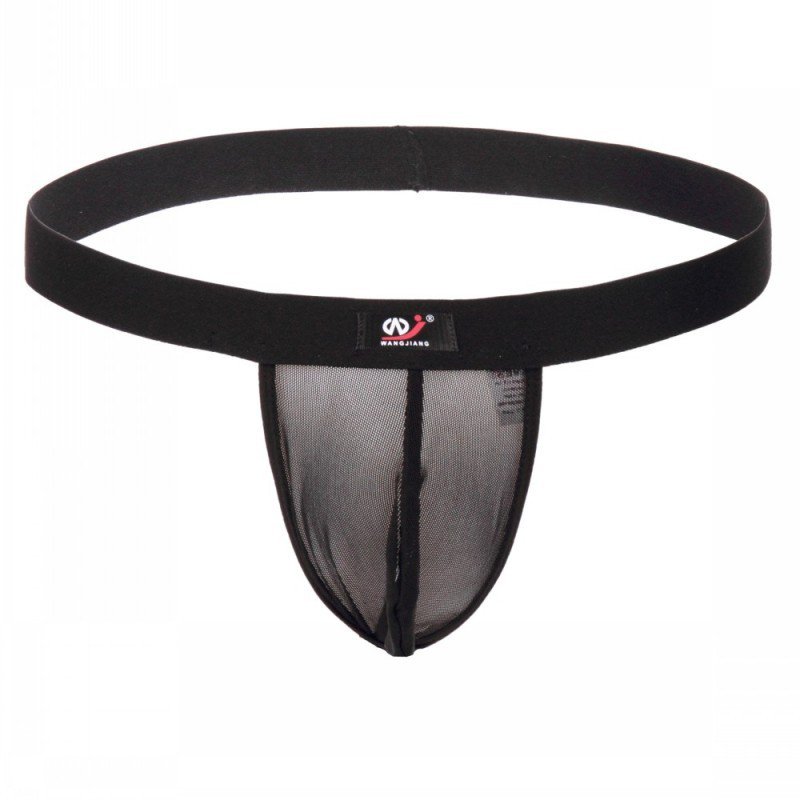 3pcs Black gay men's sexy mesh guaze underwear seamless thong #2003WD