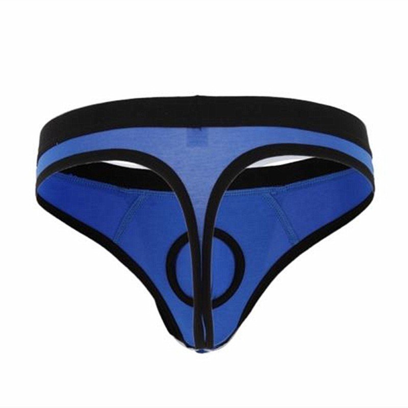 3pcs men's sexy underwear blue pouch thong g-string #2002DK