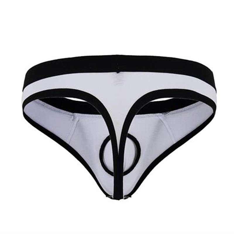 3pcs White men's sexy underwear pouch thong g-string #2002DK