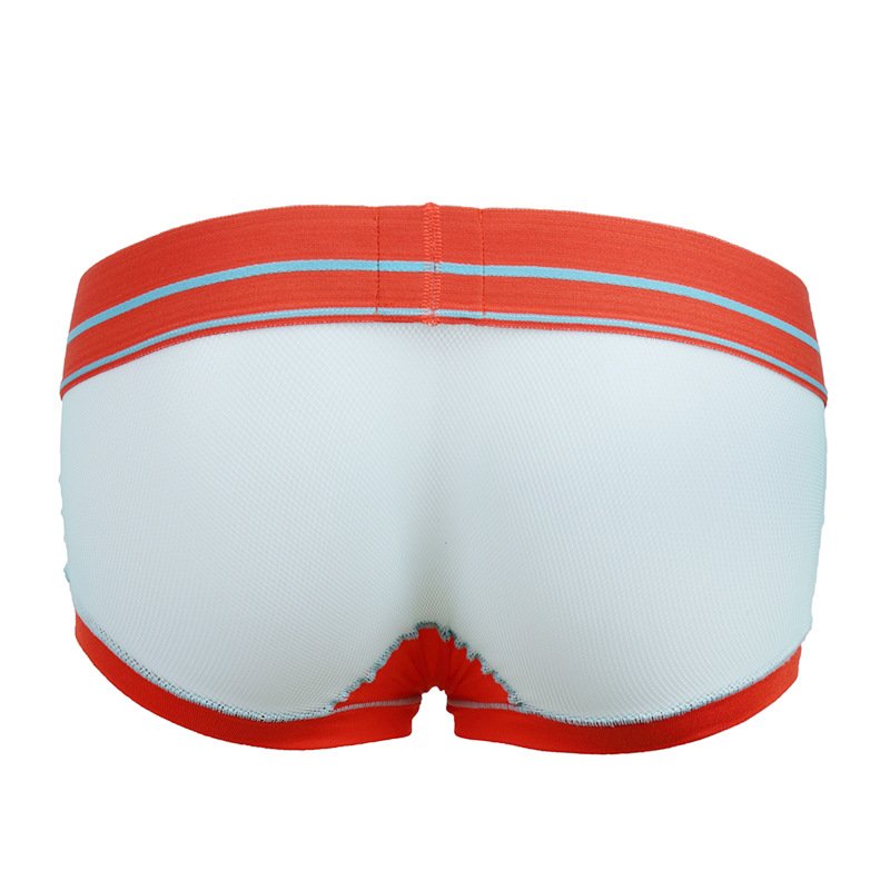 Light blue 3pcs Men's sexy underwear mesh gauze boxer briefs 2017PJ