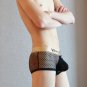 Black 3pcs Sexy gay men's underwear mesh holes see-through cut-out boxers briefs #2025PJ