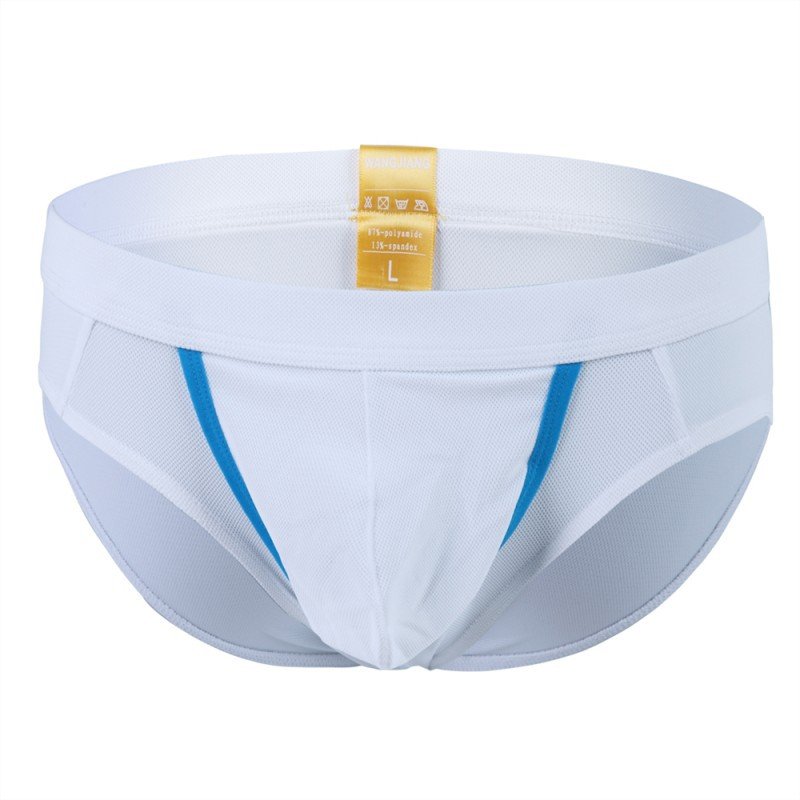 White 3pcs men's sexy underwear pouch separator briefs Physiological ...