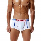 White 3pcs Men's sexy underwear cotton blend low rise boxer briefs #8201