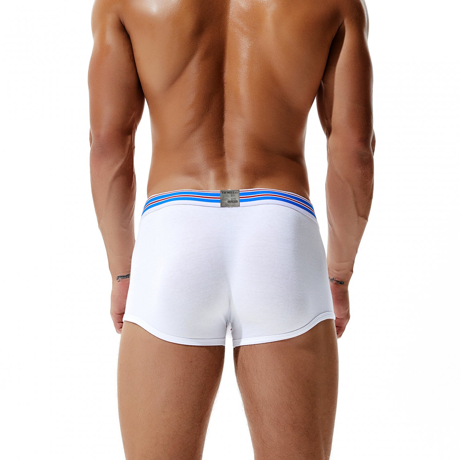 White 3pcs Mens Sexy Underwear Cotton Blend Low Rise Boxer Briefs 8201 5786
