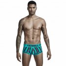 Turquoise stripes 3pcs Men's sexy underwear cotton blend boxer briefs #0202