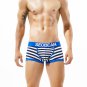 Blue Stripes 3pcs Men's sexy underwear cotton blend boxer briefs #80204