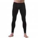 Men's sexy underwear extra-thin ice silky sleep bottoms lounge pants Black #VS007QK