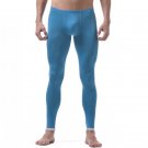 Men's sexy underwear extra-thin ice silky sleep bottoms lounge pants Blue #VS007QK