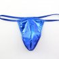 Sexy men's fashion underwear underpants 3PK G-strings faux leather metallics thongs t-string #FA5010
