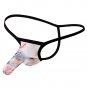 Mixed 5pcs men sexy underwear mesh gauze organic enhancing t-string elephant g-string tanga #184