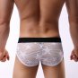 Men's sexy underpants lingerie 2pcs mesh perforated holes briefs underwear panties #F1004