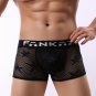 Fankazi Men's sexy underpants lingerie 2pcs mesh perforated holes boxers underwear #F1003