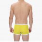3PK Bandi Das Men's sexy undewear mesh gauze Sheer boxer briefs underpants Yellow #BD117