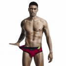 Tauwell 3PK Mesh holes cut-out Men's sexy underwear sheer pouch briefs Red #0101