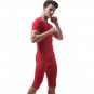 Men's sexy underwear Ice silky sleepwear twinset Pajamas Set loungewear set Red #VS007DTZ