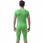 Vanskoos Men's sexy underwear Ice silky sleepwear twinset Pajamas Set loungewear set Green #VS007DTZ