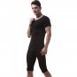 Vanskoos Men's sexy underwear Ice silky sleepwear twinset Pajamas Set loungewear set Black #VS007DTZ