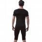Vanskoos Men's sexy underwear Ice silky sleepwear twinset Pajamas Set loungewear set Black #VS007DTZ