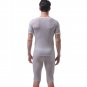 Men's sexy underwear Ice silky sleepwear twinset Pajamas loungewear set Gray #VS007DTZ