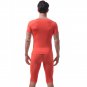 Men's sexy underwear Ice silky sleepwear twinset Pajamas Set loungewear set Orange #VS007DTZ