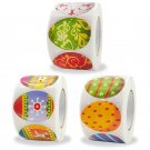 3 Rolls Easter's Day Holidays Gift Decoration Oval Party Labels 9 Designs 500pcs/Roll #E412