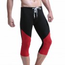 Men's beach board drawstring swimwear beachwear boxer shorts Black #011QFK