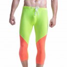 Men's beach board drawstring swimwear beachwear boxer shorts Green #011QFK
