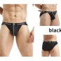 Modal Seamless Sexy men's underwear pouch briefs Black #KX008SJ