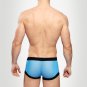 Mesh Gauze see through men's sexy underwear boxer briefs underpants 2PK Blue #BD110