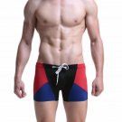 AIBC Men's swimsuits drawstring beach board swimming boxer swimwear Black #011PJ
