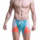 AIBC Men's swimsuits drawstring beach board swimming boxer swimwear Light Blue #011PJ