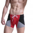AIBC Men's swimsuits drawstring beach board swimming boxer swimwear Red #011PJ