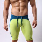 Men's fashion low rise quick dry running gym sports athletics skinny shorts Green #B2223